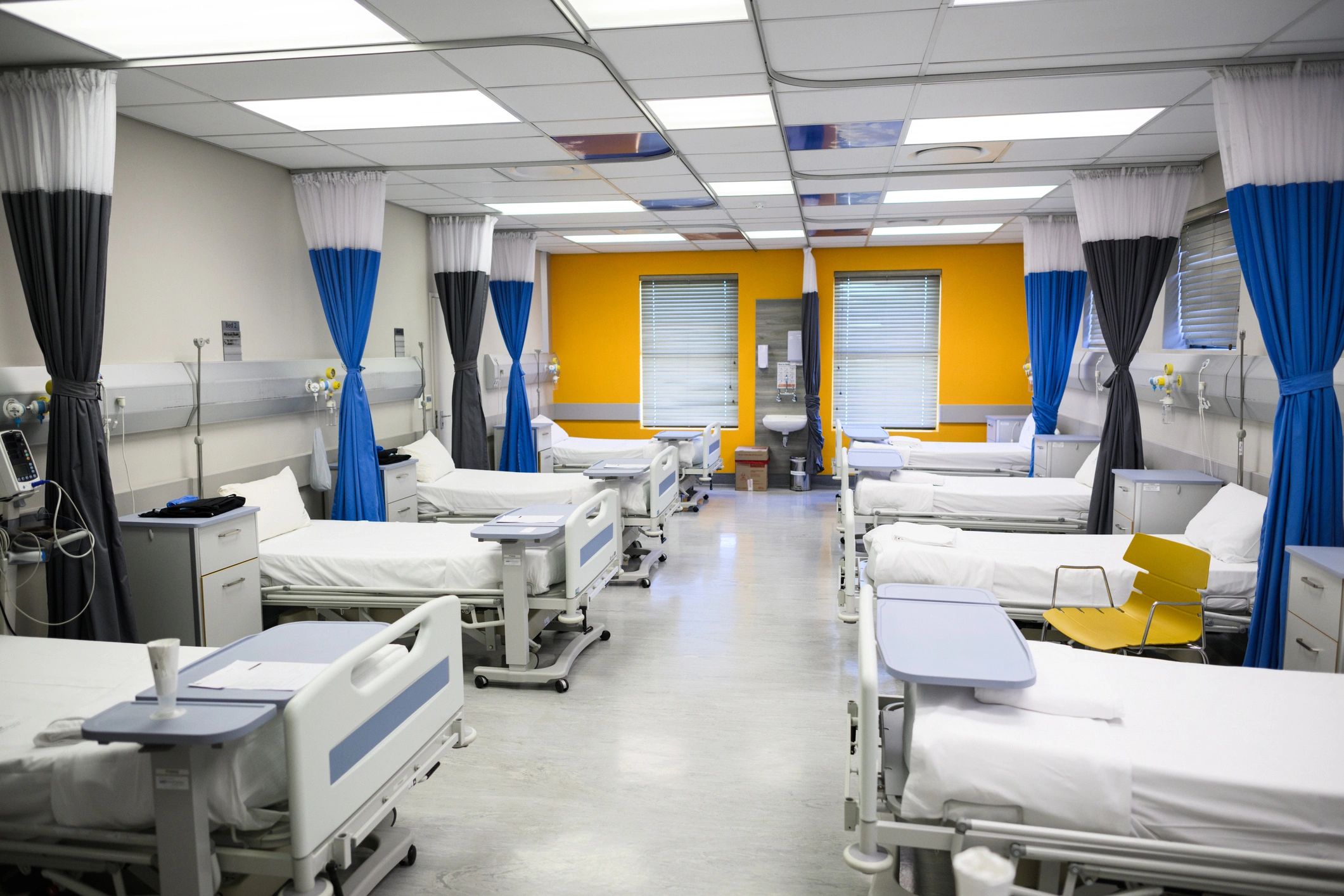 Well-maintained patient care area in a healthcare facility