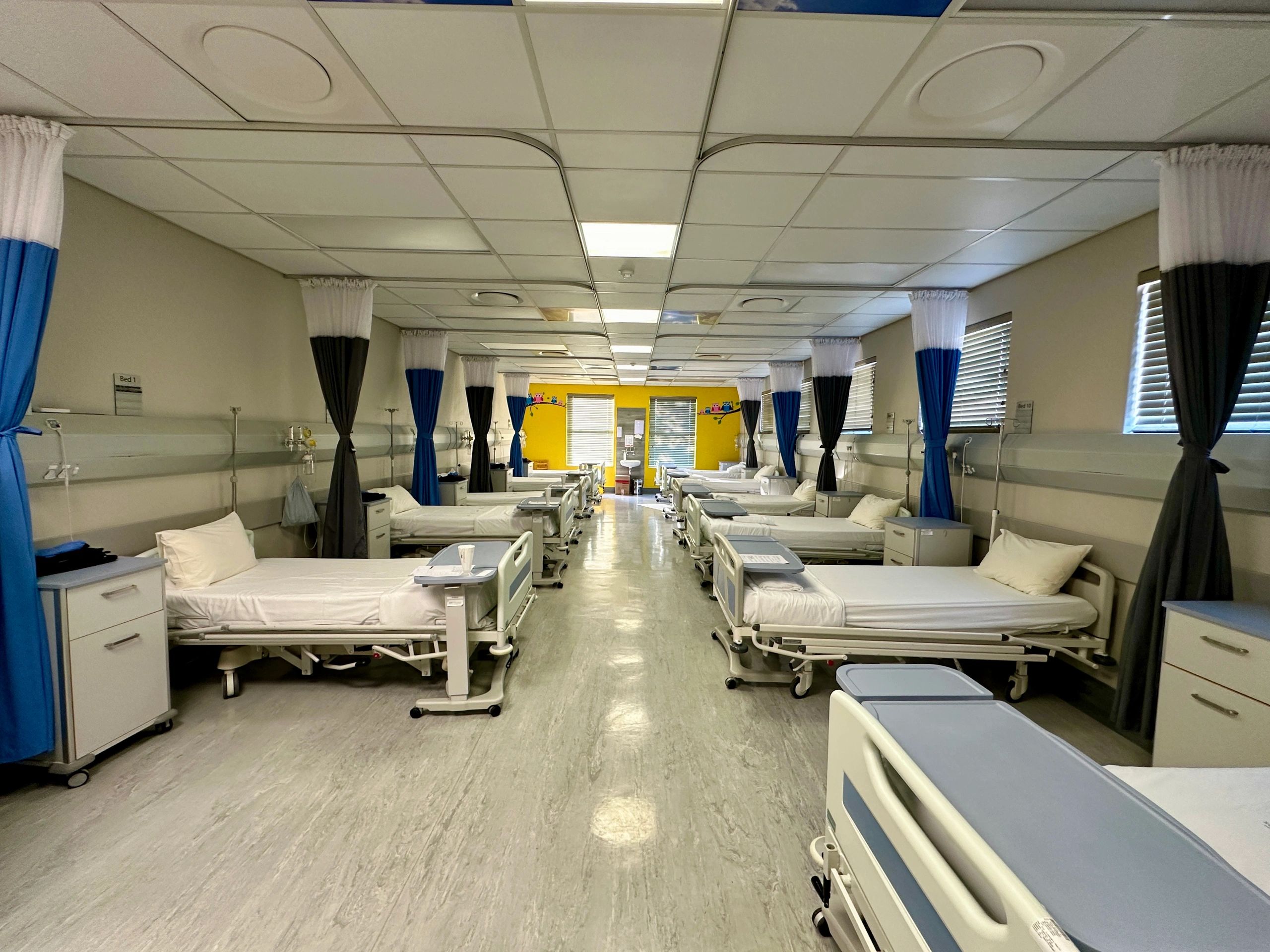 Clean healthcare facility interior for service quote call to action